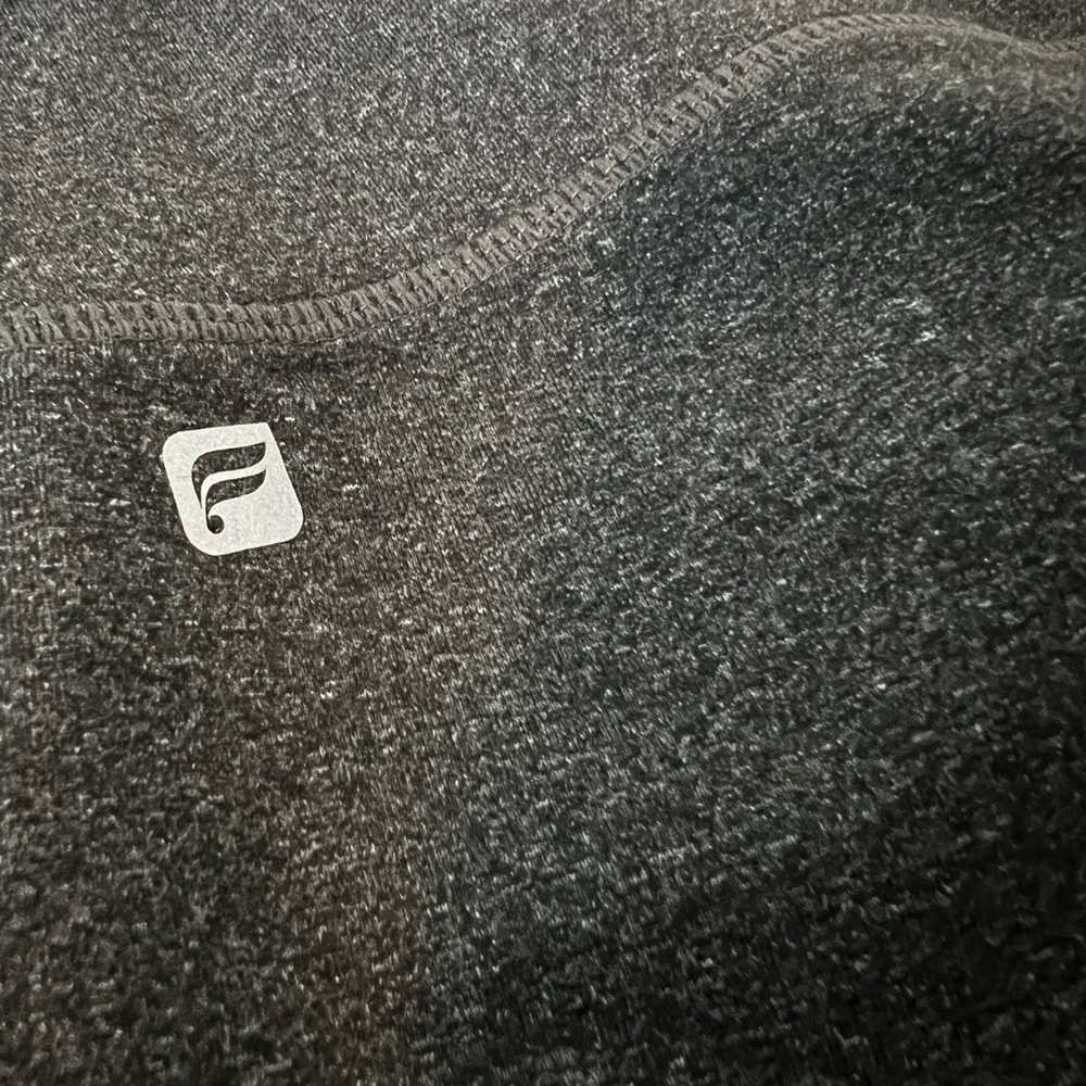 Fabletics Heather Gray Mid-Rise Cropped Legging. Size Medium.